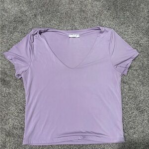 Purple Fitted Short Sleeve T-Shirt
